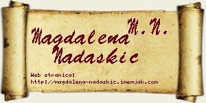 Magdalena Nadaškić vizit kartica